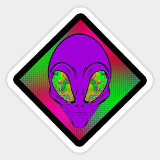 Alien Swirl Sticker